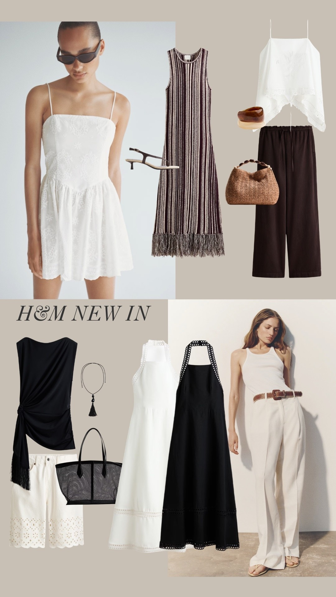 The best H&M new in pieces for summer 🤍

_

H&M new in, H&M summer, holiday outfits, European summer, capsule wardrobe, linen, elevated basics, neutral style, workwear, everyday outfits.