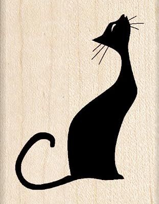 Inkadinkado Musical Cat Wood Stamp for Scrapbooking, 1.75'' W x 2.25'' L | Amazon (US)