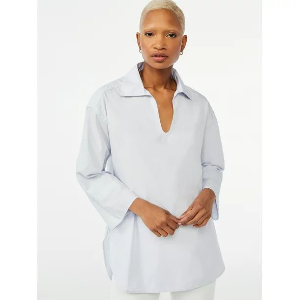 Free Assembly Women's Polo Tunic Shirt | Walmart (US)
