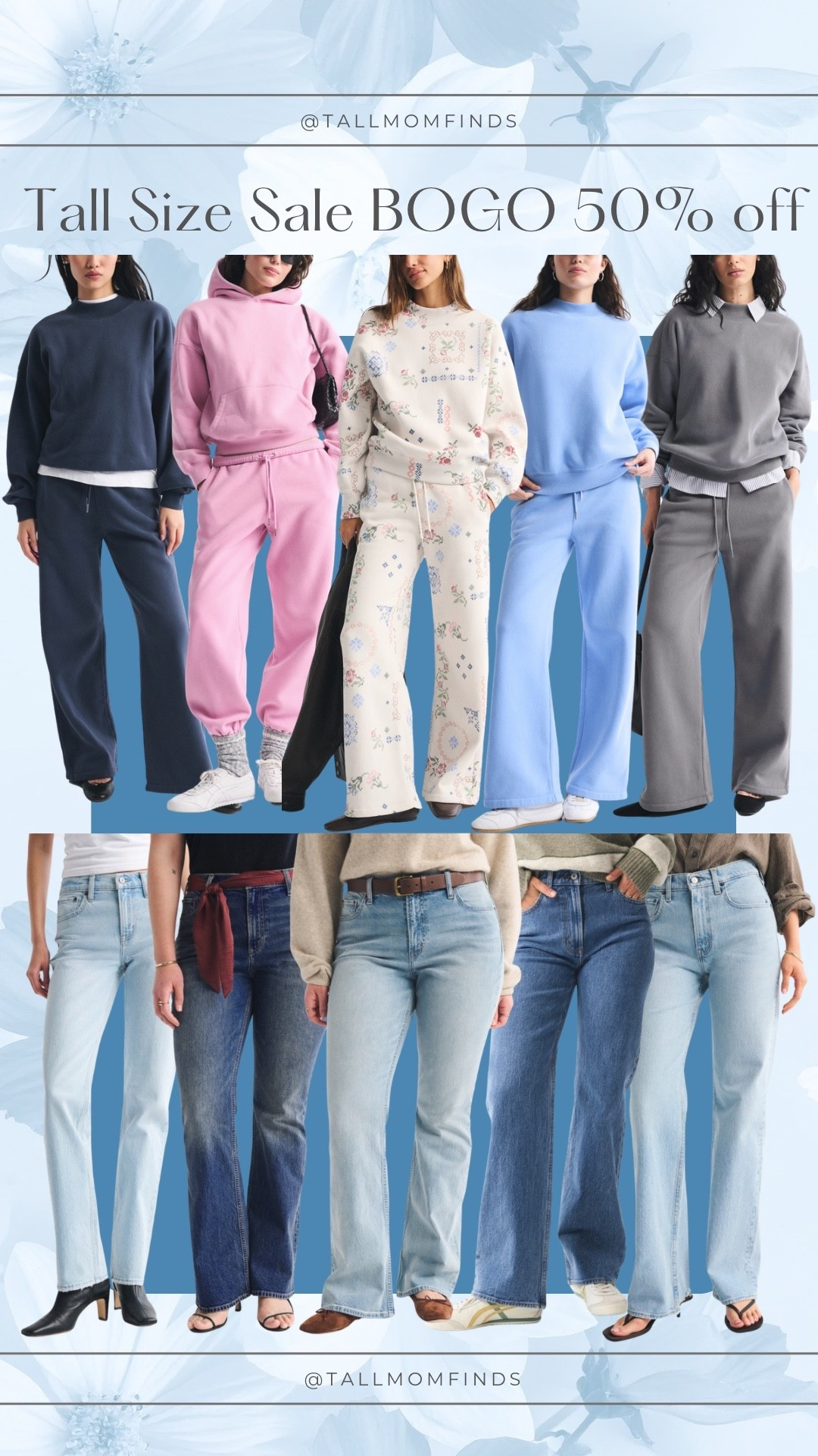 ⚠️ Buy one get one 50% off!
Use code SUITEAF to stack an extra 15% off!!

tall jeans, tall straight leg jeans, tall wide leg jeans, tall baggy jeans, tall high waisted jeans, tall flare jeans, tall sweatshirts, tall oversized sweatshirt, tall graphic sweatshirt, tall crewneck sweatshirt, tall fleece crewneck, tall sweatpants, tall joggers, tall wide leg sweatpants, tall fleece sweatpants

#LTKTall #LTKMidsize #LTKSaleAlert