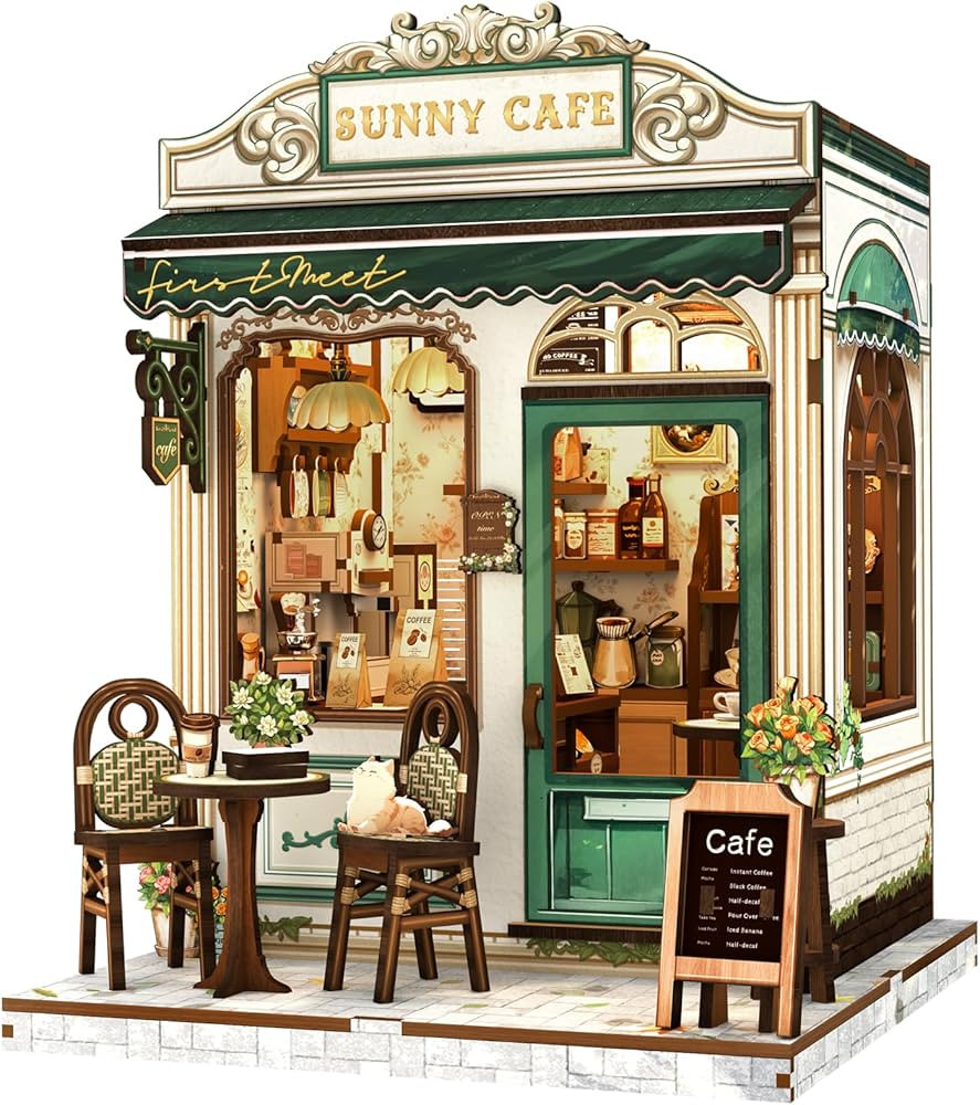 Book Nook Kit Miniature House (Sunny Cafe) | Amazon (US)