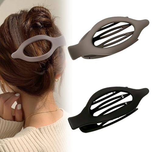 Flat Hair Clips for Women, Flat Claw Clips & Duckbill Hair Clips for Thick or Thin Hair, No-Slip Grip Hair Styling Accessories for Daily Use (Multicolor-G) | Amazon (US)