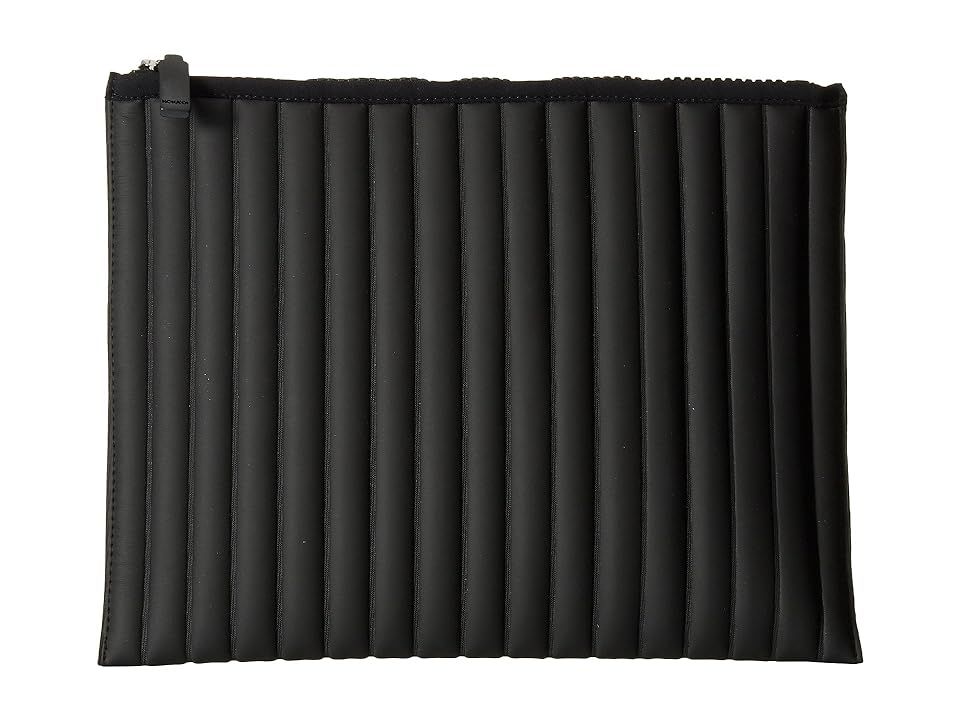 NO KA'OI Striped Gummed Pouch (Black) Clutch Handbags | Zappos