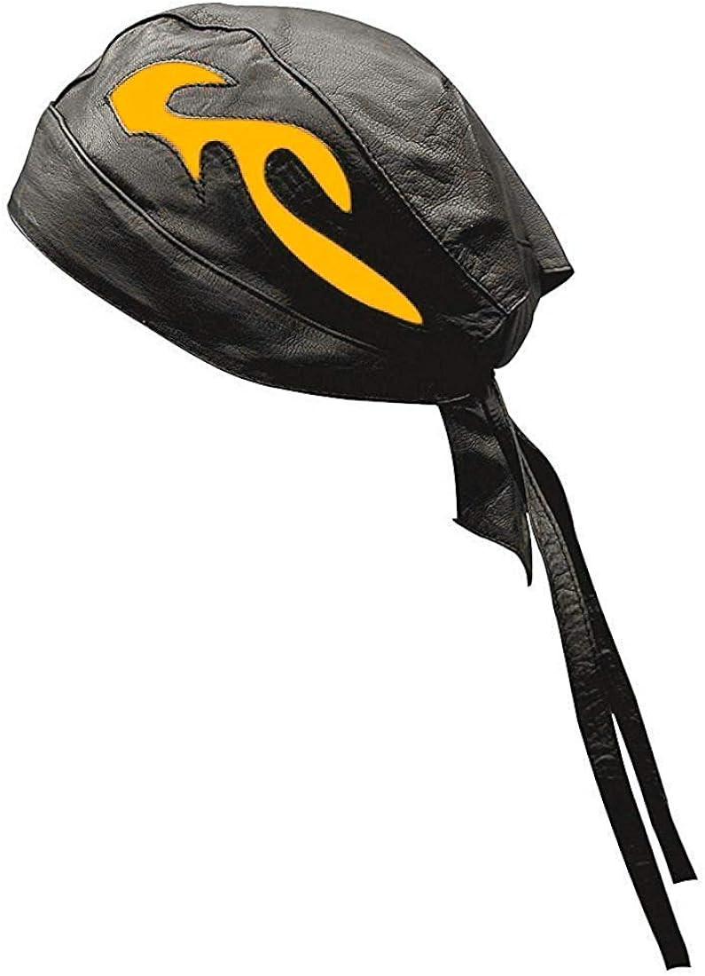 Unisex Leather Motorcycle Head Wrap and Skull Cap | Amazon (US)