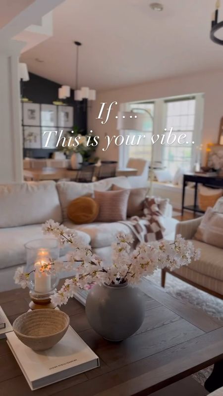 Vibe check for yall. 

Living room 
#cherryblossom
#fauxhydrangeas

#LTKSeasonal #LTKhome