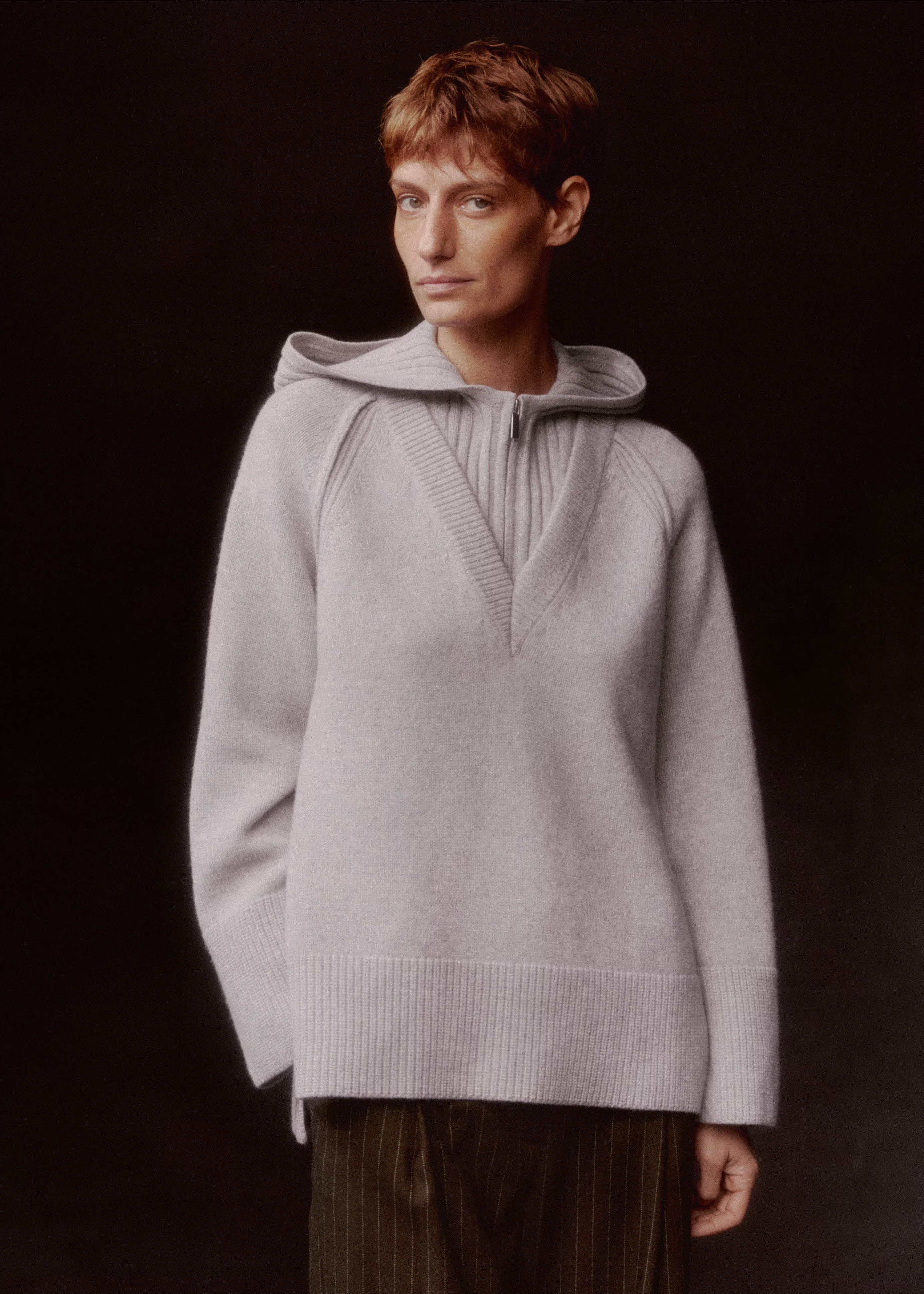ME+EM 2-In-1 Merino Cashmere Jumper + Hood - Women's  - Silver Grey Mélange - Size XS | ME+EM Global (Excluding US)