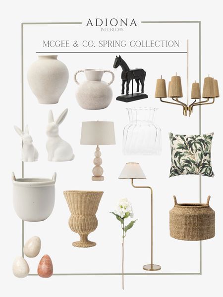 McGee & Co. spring collection 

Vase, horse statue, chandelier, floor lamp, bunny statue, woven basket, faux stems, marble eggs, pillow, vase, table lamp

#LTKSeasonal #LTKhome