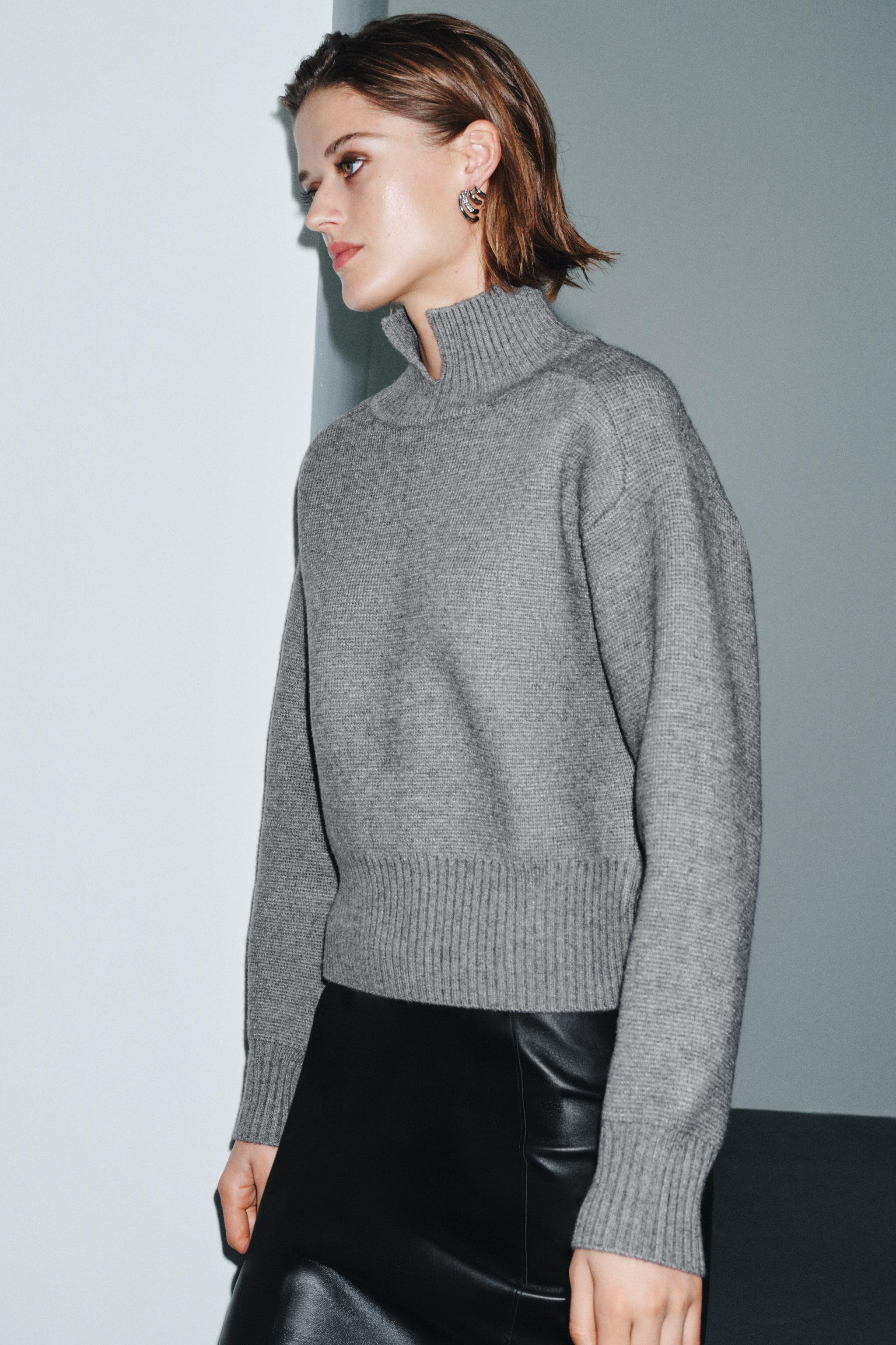 KNIT JUMPER WITH NECK OPENING | Zara Canada