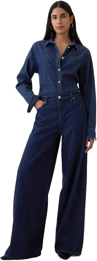 GAP Women's Mid Rise Baggy Denim | Amazon (US)