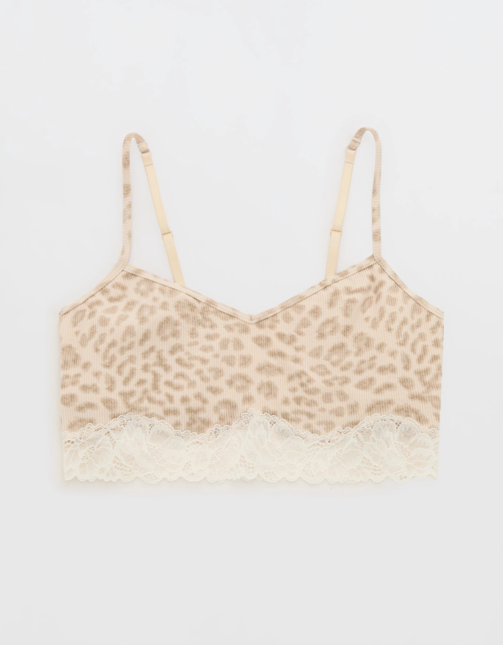 OVERSLEPT by Aerie Real Soft\u00ae Ribbed Lace Bra Top | Aerie