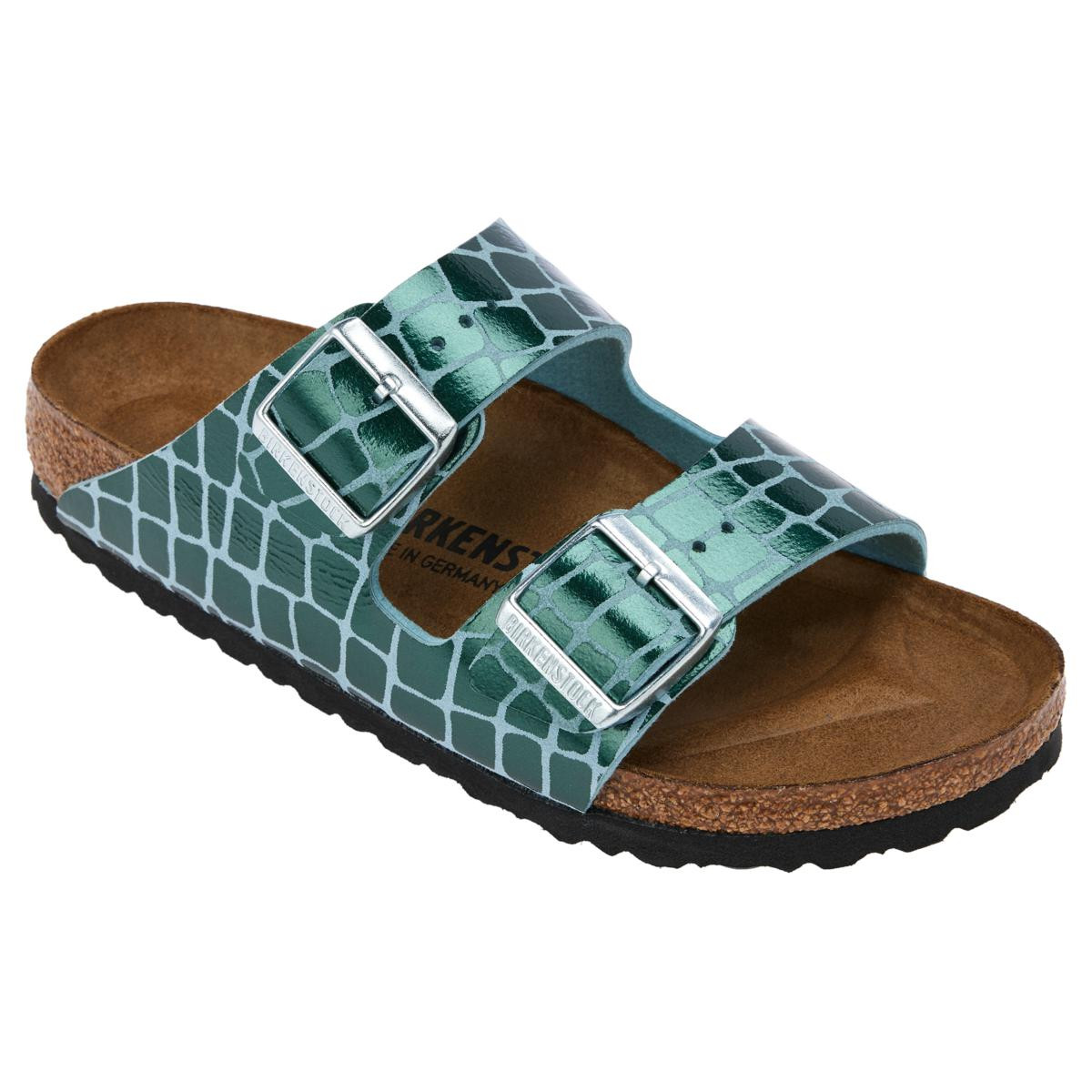 Birkenstock Arizona Gator Gleam Two-Strap Comfort Sandal | HSN