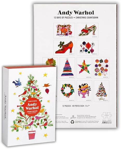 Galison Andy Warhol Christmas Countdown – 12 Days of Puzzles Featuring Iconic Whimsical Warhol ... | Amazon (US)