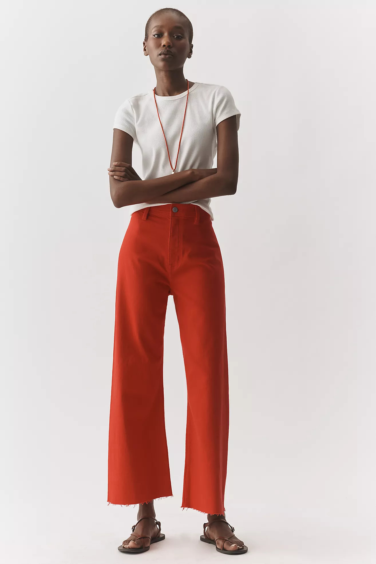 Pistola Penny High Rise Crop Wide Leg Jeans | Anthropologie (US)