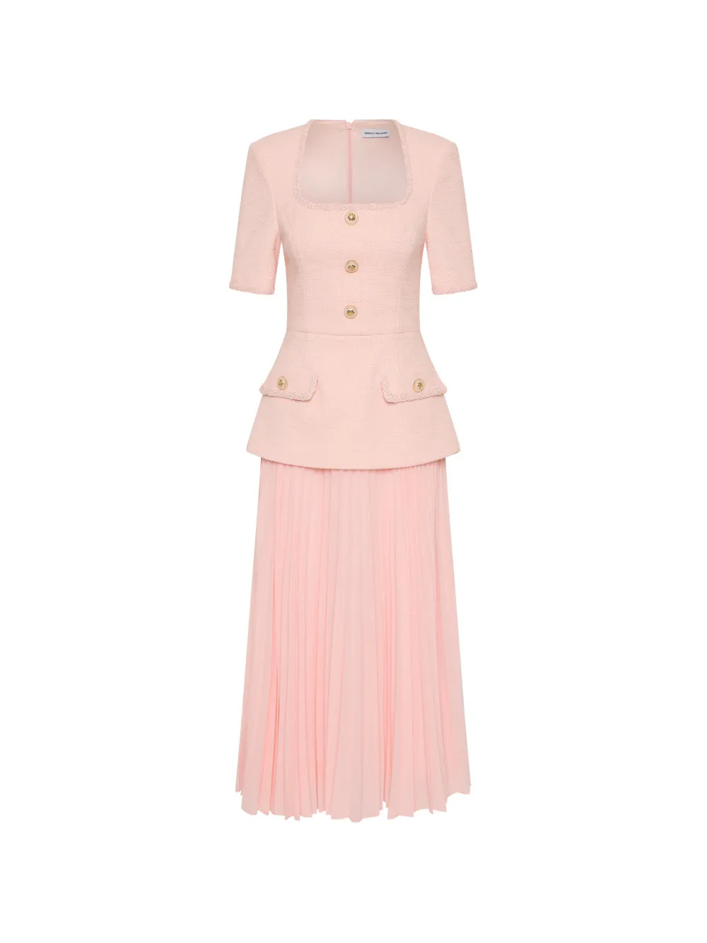 Rebecca Vallance Elvie pleated-skirt Midi Dress | Rosa | FARFETCH IT | Farfetch Global