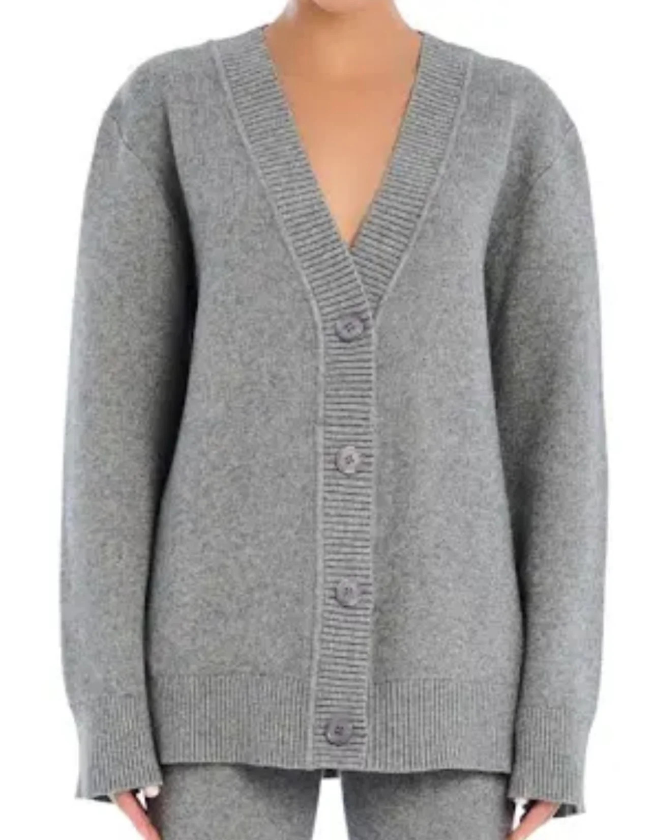 SEROYA Denise Cardigan in Medium Grey | Sierra Deene