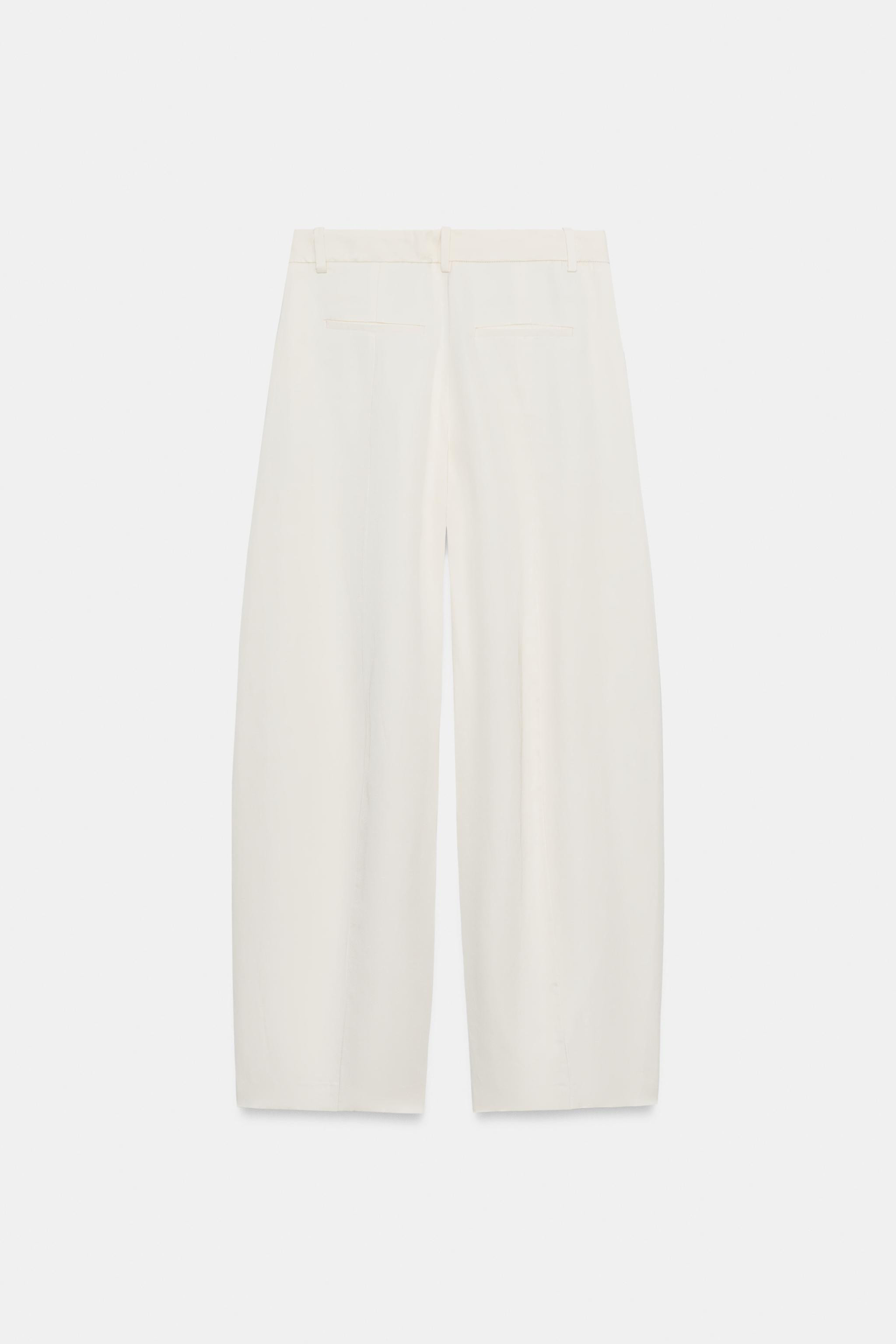 ZW COLLECTION BALLOON TROUSERS WITH LINEN BLEND | Zara UK