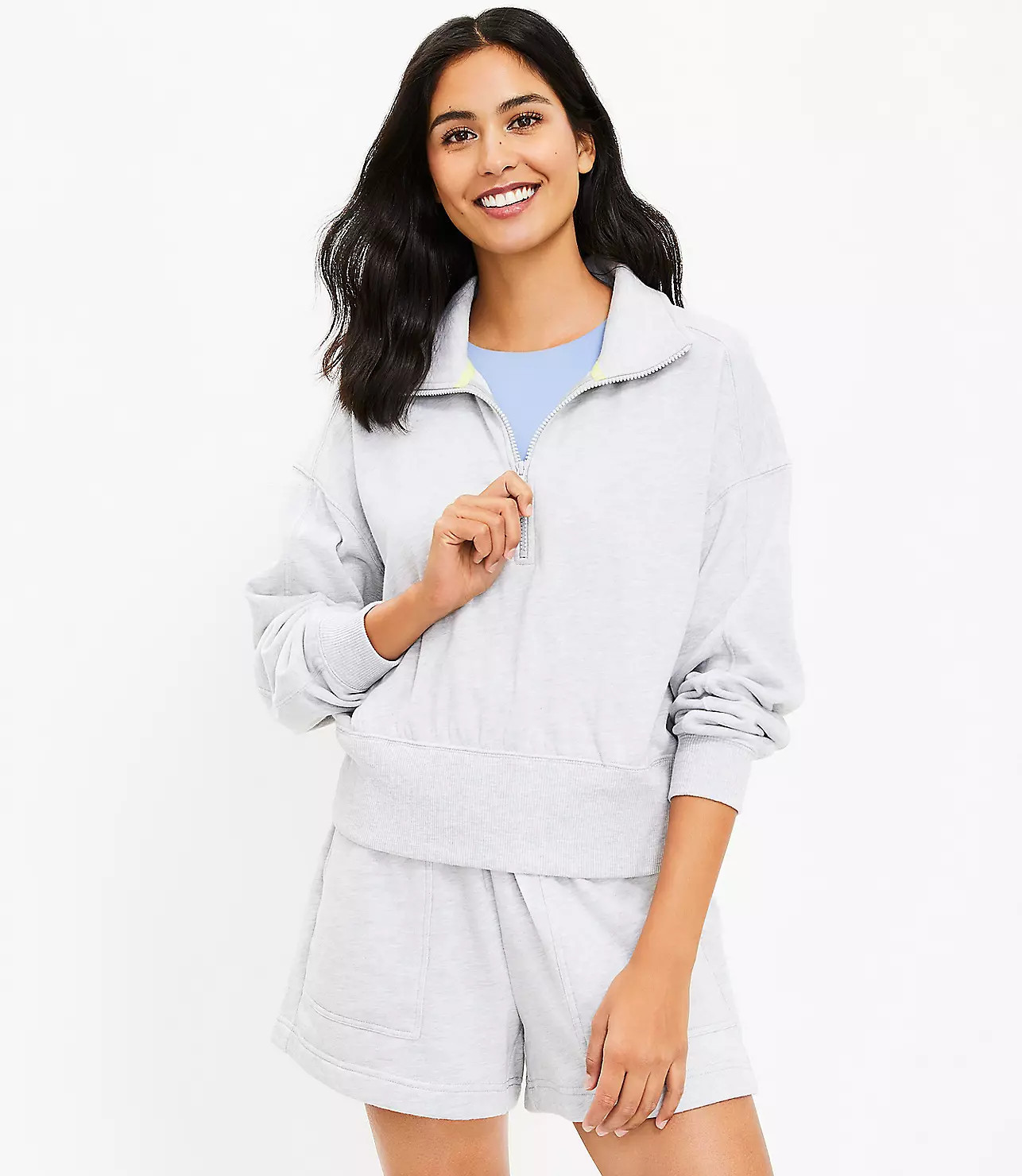 Lou & Grey Fluffy Fleece Zip Top | LOFT