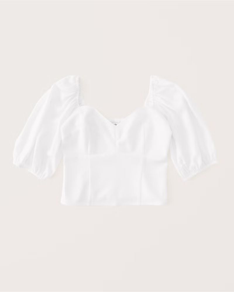 Women's Corset Puff Sleeve Top | Women's Clearance | Abercrombie.com | Abercrombie & Fitch (US)