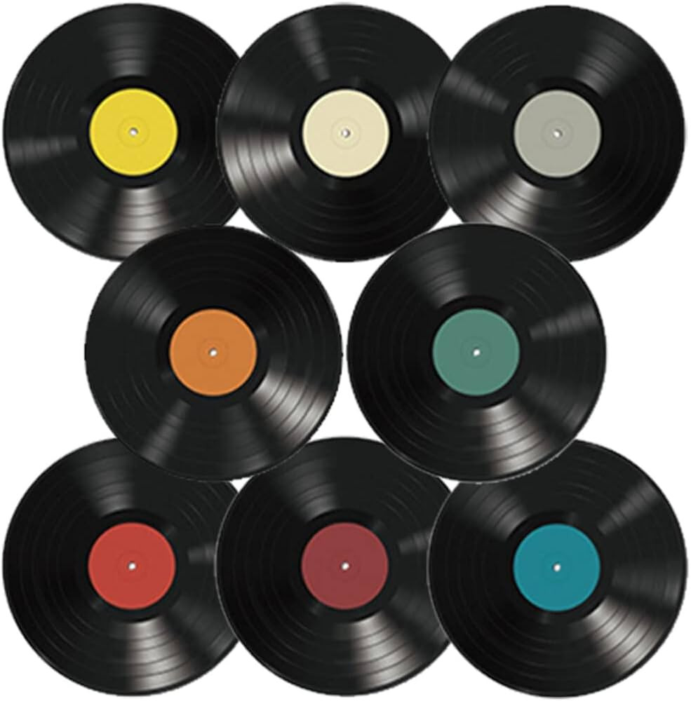 MAGICLULU 8Pcs Music Room Vinyl Record Wall Decorative Aesthetic Decoration Fake Records Vinyl Re... | Amazon (CA)