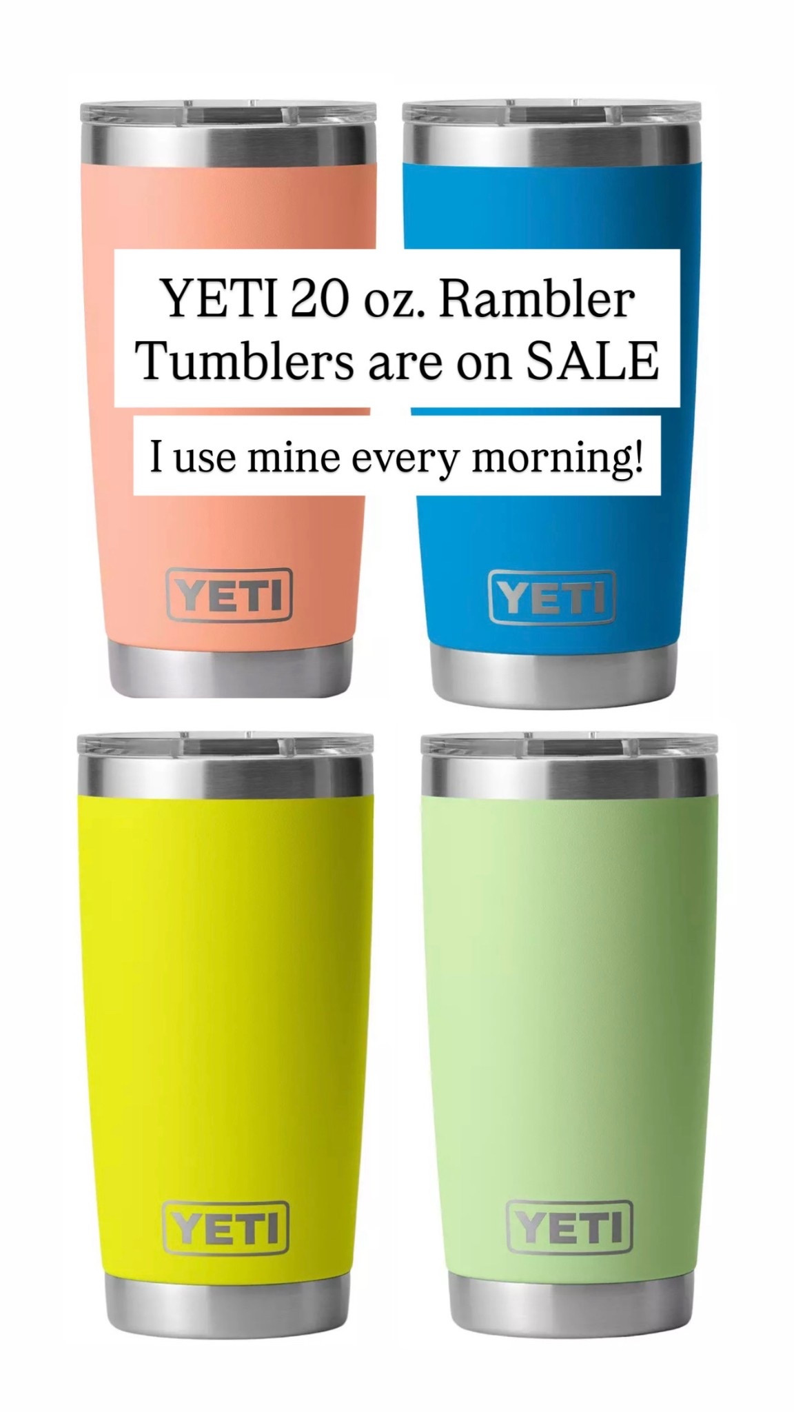 YETI 20 oz. Rambler Tumbler with MagSlider Lid are $28 from $35

#LTKSaleAlert