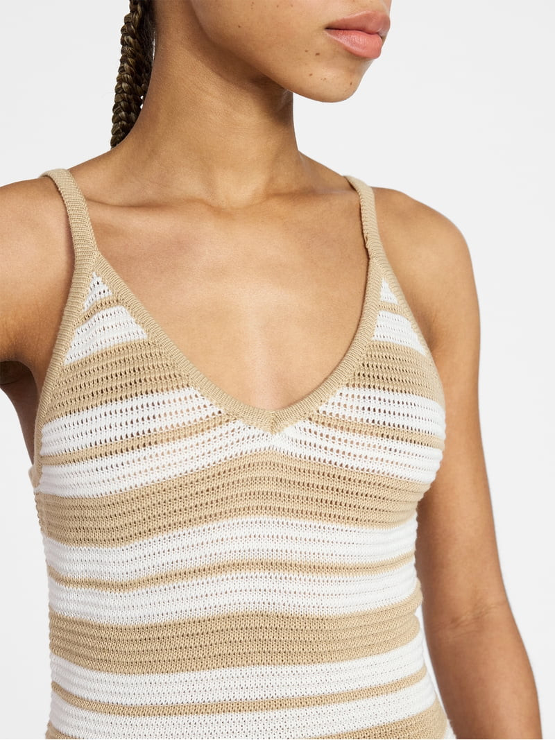 No Boundaries Crochet Cami Midi Dress, Women's XXS-XXL | Walmart (US)