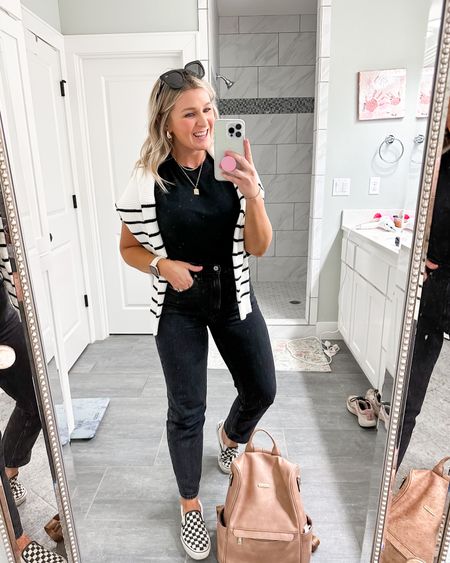 This outfit is SO good. So easy to recreate with pieces you might already have in your wardrobe and then pops of new stuff! Love it

Tee: small
Sweater: medium
Jeans: 27 regular 
Shoes TTS 

#LTKstyletip #LTKfindsunder100 #LTKfindsunder50