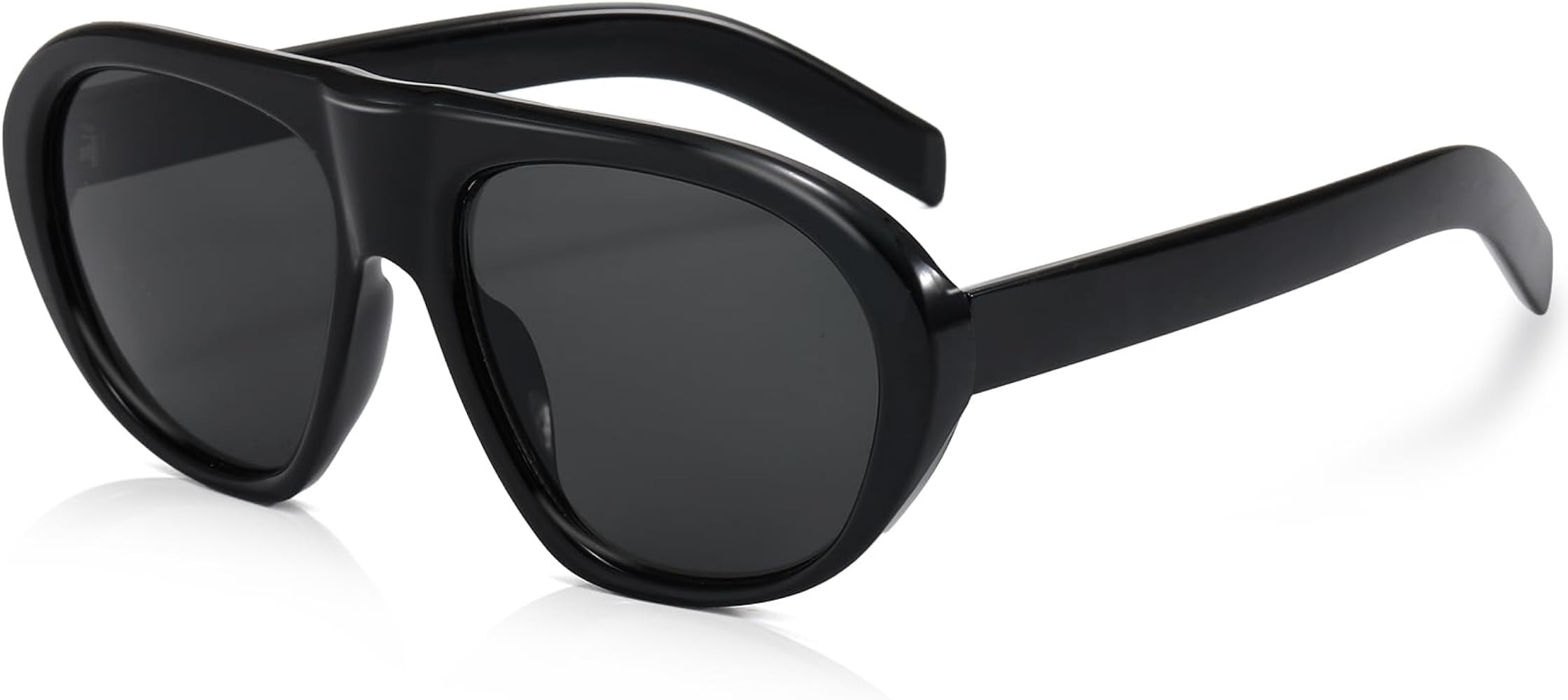 Trendy Oversized Aviator Sunglasses for Women Men Big Retro Round Sun Glasses 70s Vintage Shades | Amazon (US)