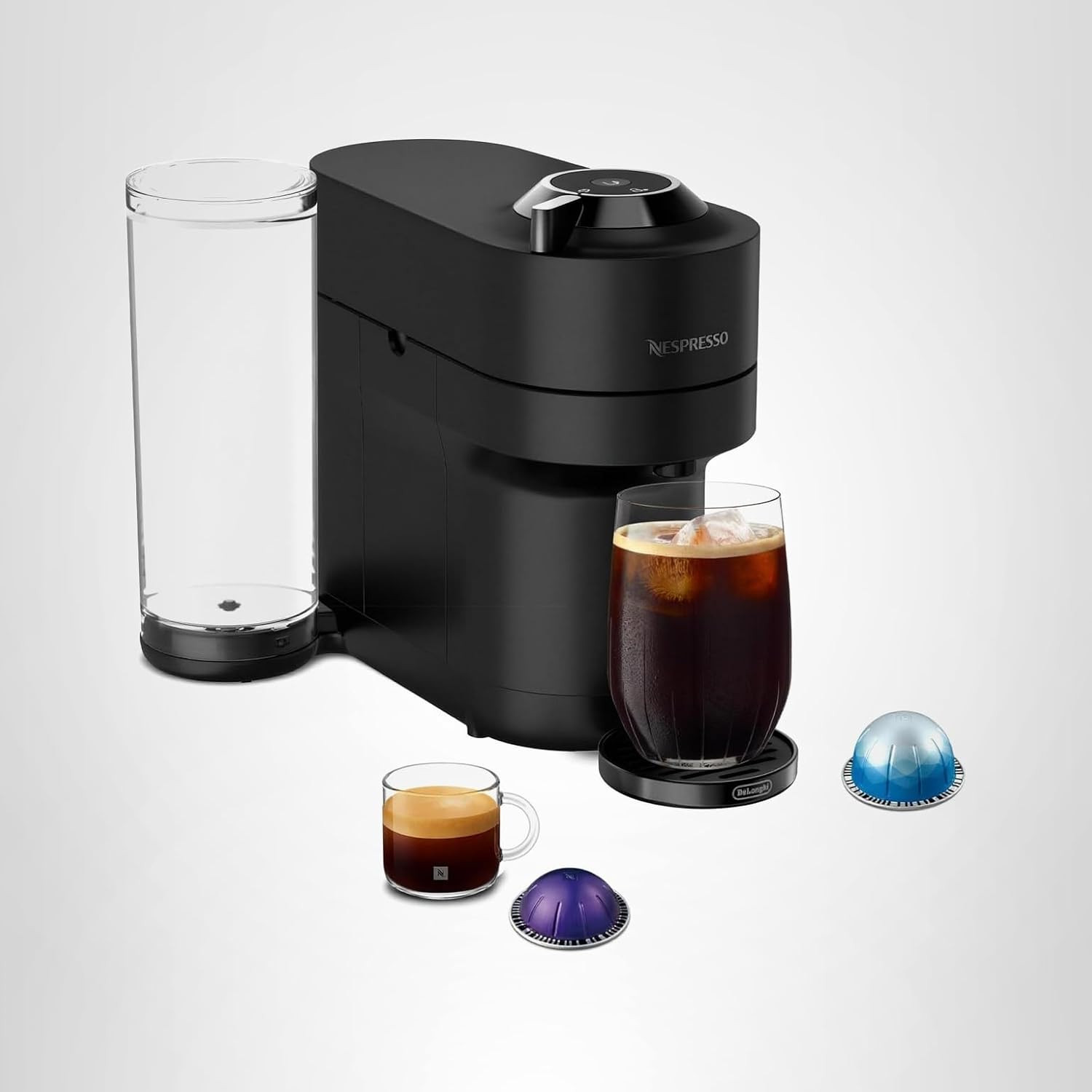 Nespresso Vertuo Pop+ Deluxe Coffee and Espresso Maker by De'Longhi, Black Matte Dark Chrome | Amazon (US)