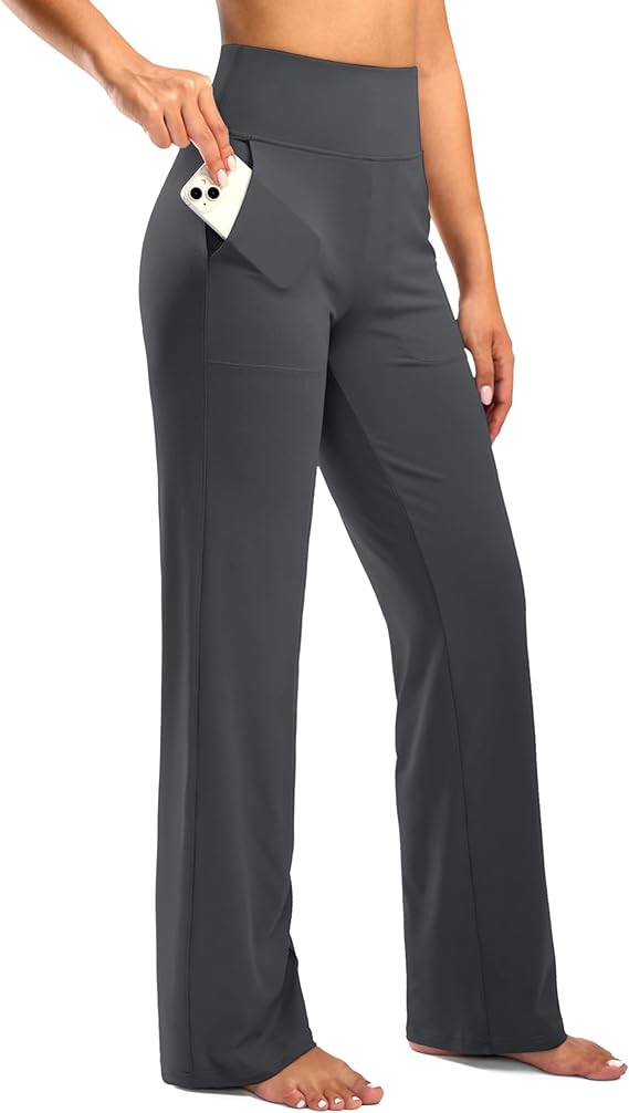 G Gradual Women's Yoga Pants Wide Leg wiht Pockets High Waist Stretch Loose Casual Lounge Sweatpa... | Amazon (US)