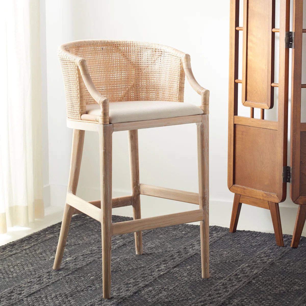 Grifton Solid Wood Saddle Seat Bar Stool | Wayfair North America