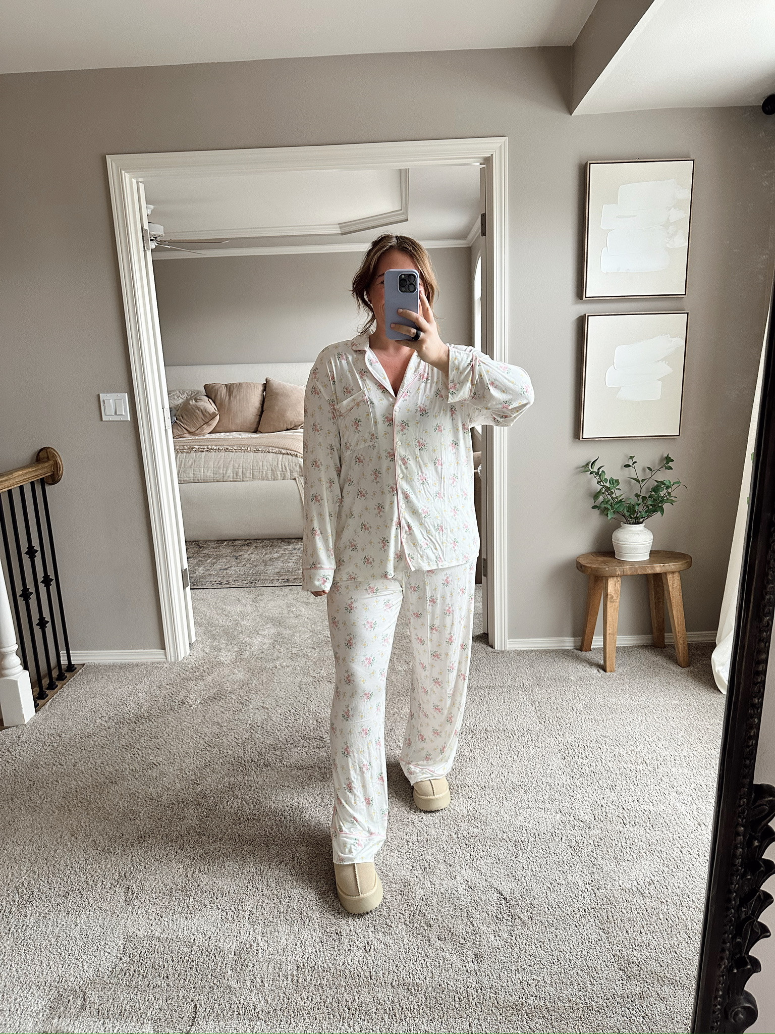 Seriously the most COMFY pjs!! I would wear these all day! 😴 Wearing a size Large

Size 12 | 5'4" | 180lbs 

 #LTKMidsize #LTKFindsUnder50 #LTKFindsUnder100