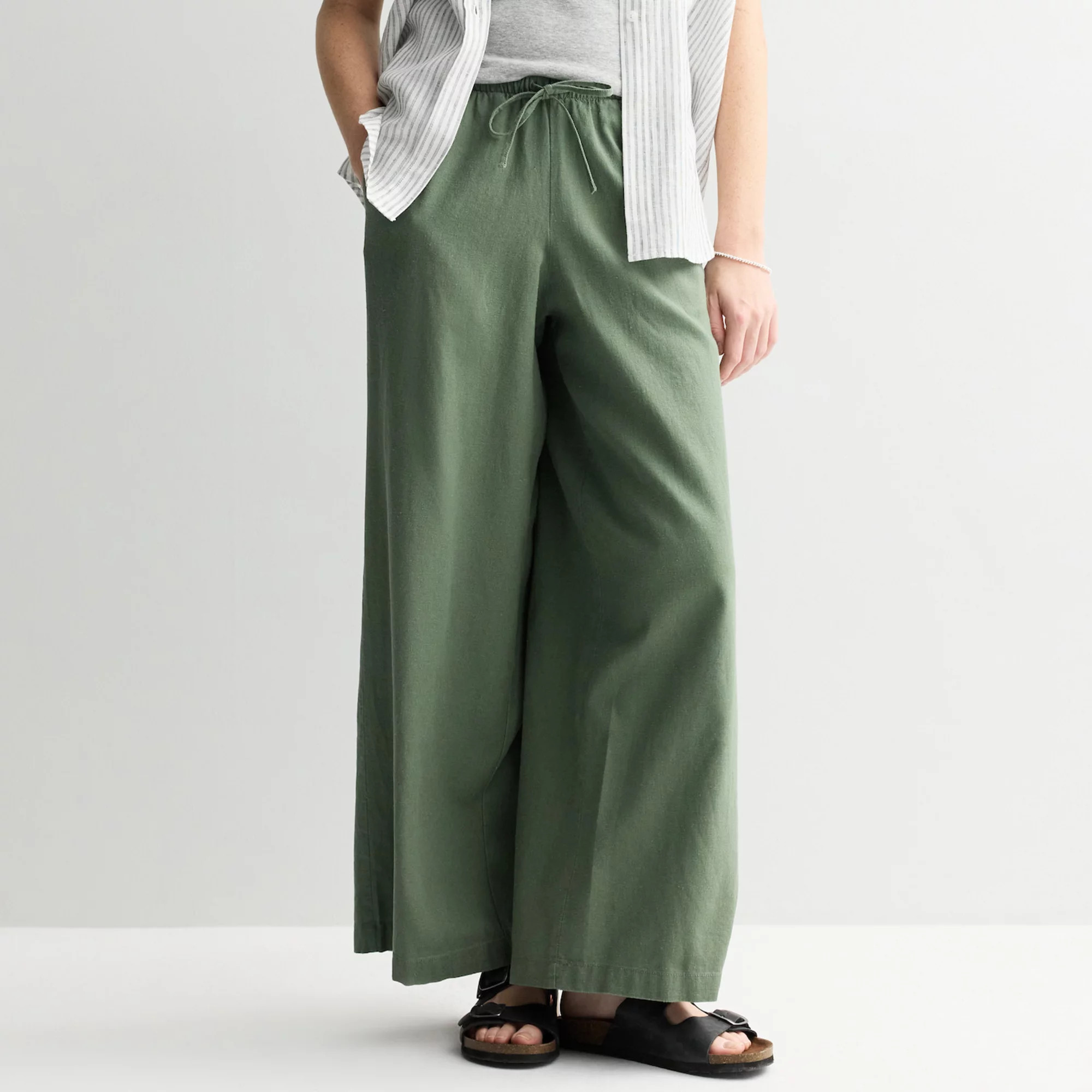 Women's Sonoma Goods For Life\u00ae Mid Rise Linen Pants | Kohl's