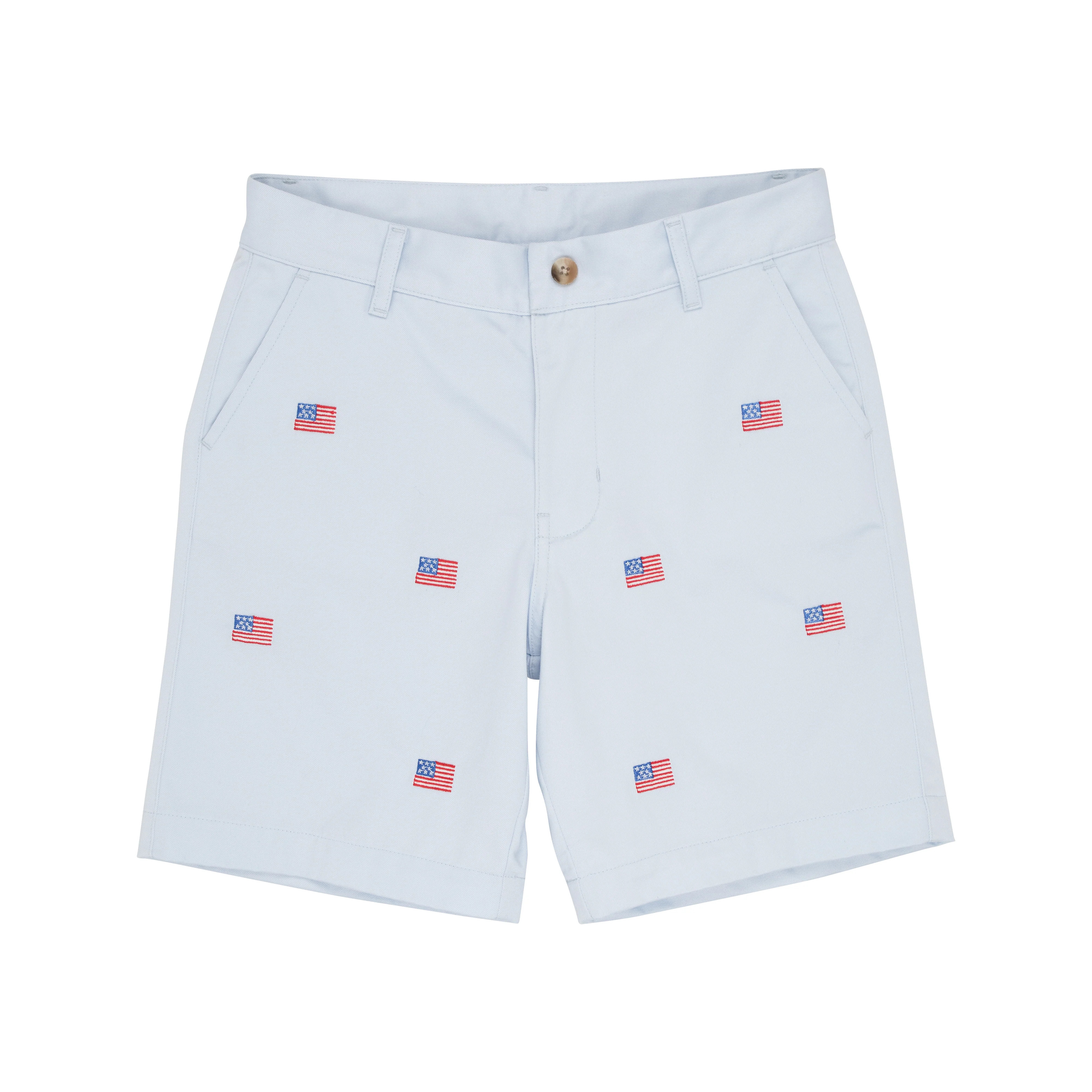 Critter Charlie's Chinos - Buckhead Blue & American Flag Embroidery with Multicolor Stork | The Beaufort Bonnet Company