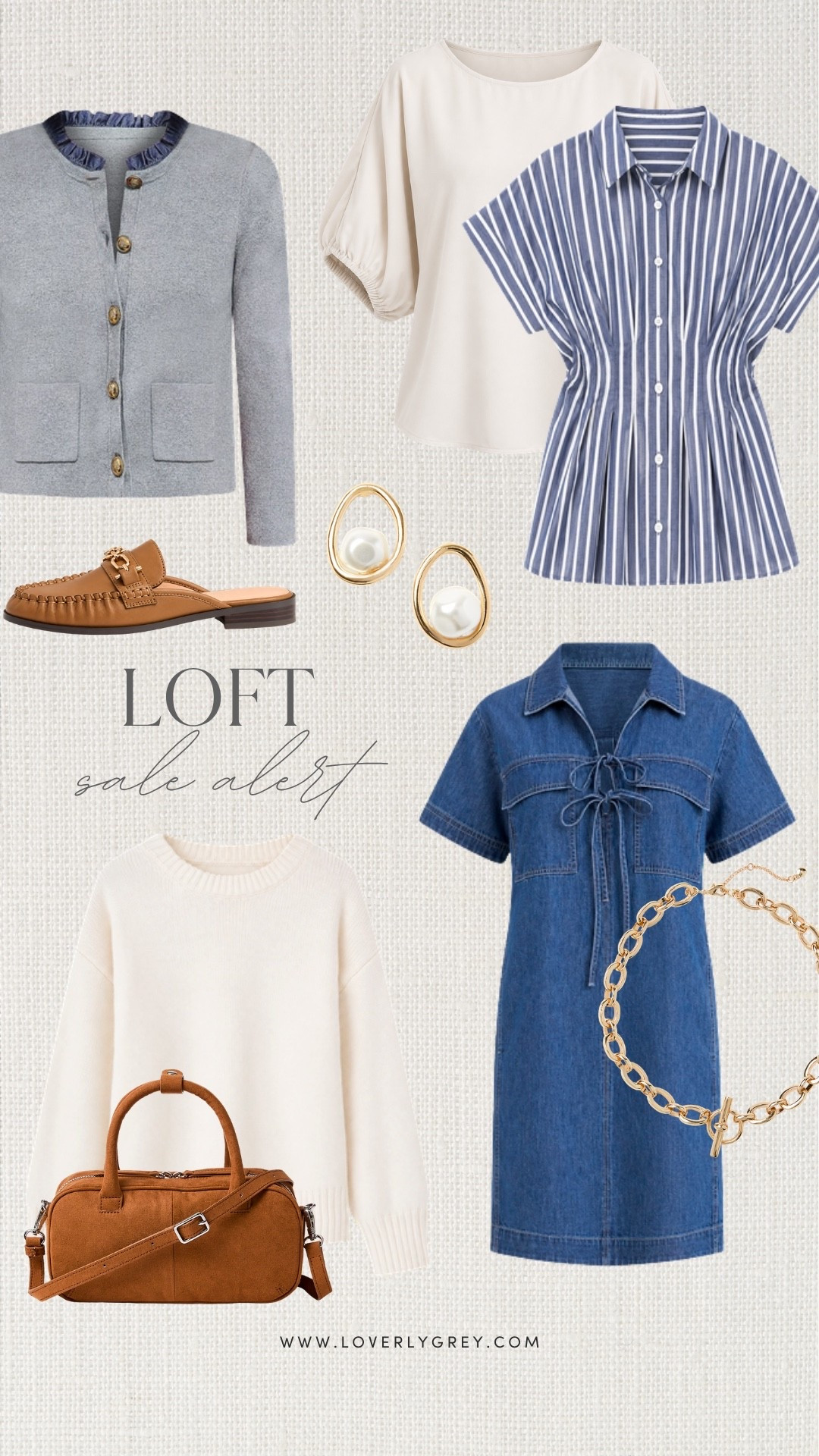 LOFT is bringing all the polished fall pieces right now, and I want basically everything in this roundup! The denim dress, striped top, soft cardigan, brown loafers and easy accessories are such good LOFT fall fashion finds for work, weekends and everyday outfits. Shop the sale!

#LTKootd #LTKSeasonal #LTKWorkwear