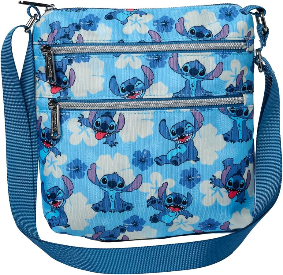 Loungefly Disney Stitch Passport Crossbody Travel Bag Blue | Amazon (US)