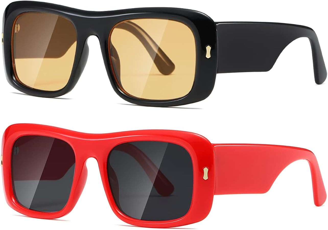 kimorn Sunglasses for Women Men Trendy Retro Fashion Sun Glasses 90’s Vintage Y2K Oversize Squa... | Amazon (US)