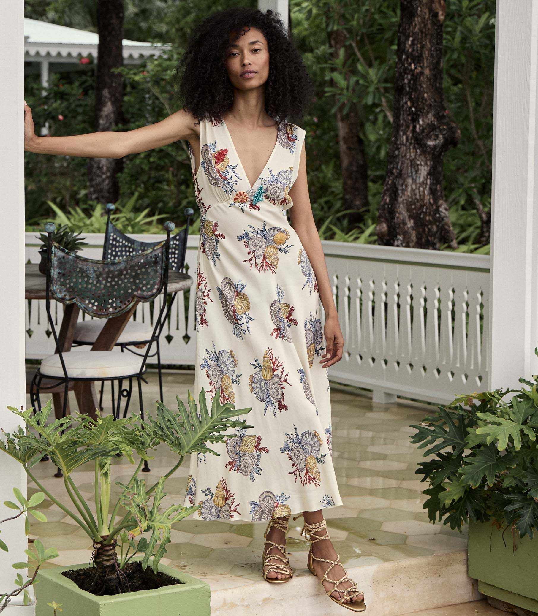 Tatiana Dress - Mer Botanique | DÔEN | DOEN