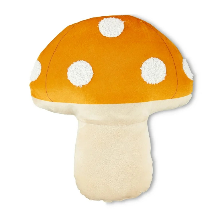 Harvest 15 in Orange Mushroom Decorative Pillow, Way to Celebrate | Walmart (US)