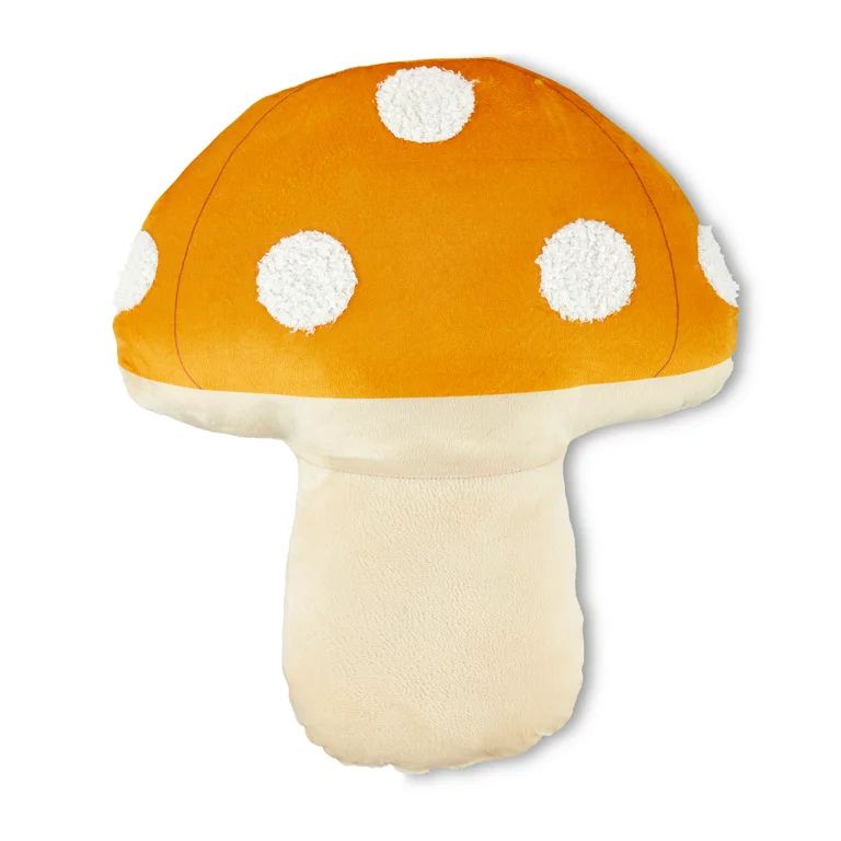 Harvest 15 in Orange Mushroom Decorative Pillow, Way to Celebrate | Walmart (US)