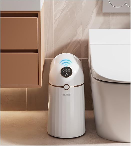 Bathroom Automatic Touchless Trash Can, Self Sealing and Self Changing, Smart Motion Sensor Trash... | Amazon (US)