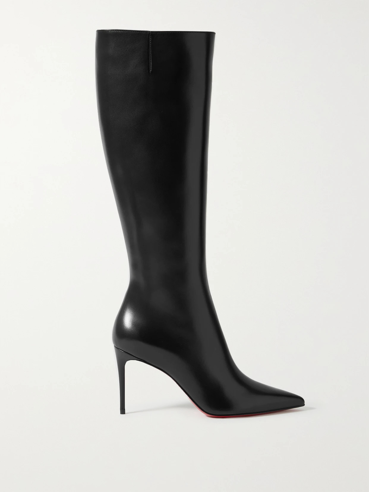 Christian Louboutin - Kate Botta 85 Leather Knee Boots - Black | NET-A-PORTER (US)