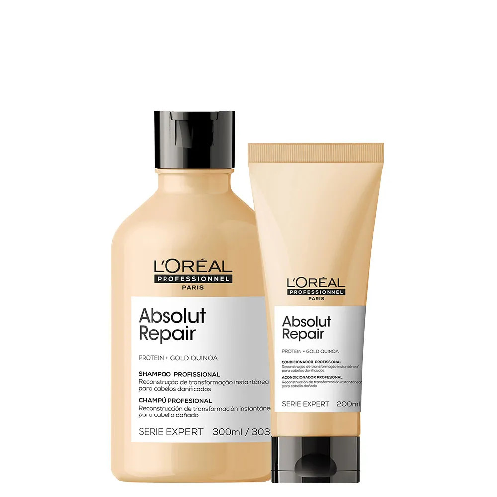 Kit L'Oréal Professionnel Serie Expert Absolut Repair Gold Quinoa - Shampoo 300 ml + Condicionad... | Amobeleza (BR)