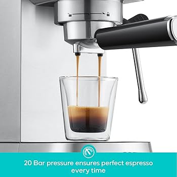 CASABREWS CM5418 Espresso Machine 20 Bar, Compact Espresso Maker with Steam Milk Frother, Stainle... | Amazon (US)