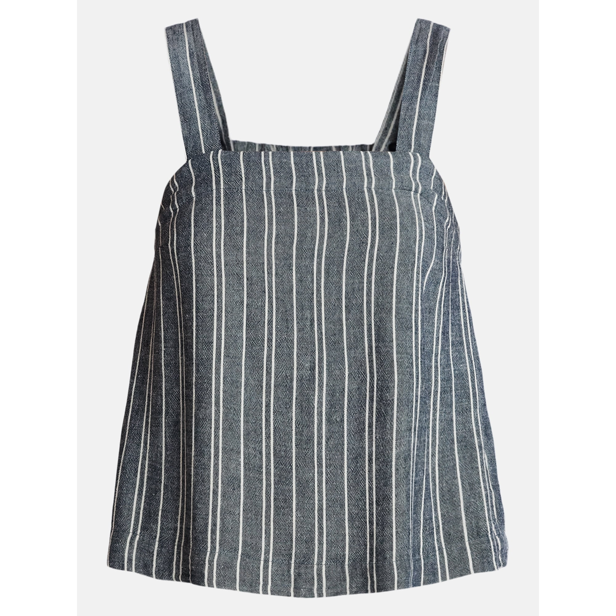 Time and Tru Women's Linen Blend Square Neck Tank Top, Sizes XS-XXXL | Walmart (US)