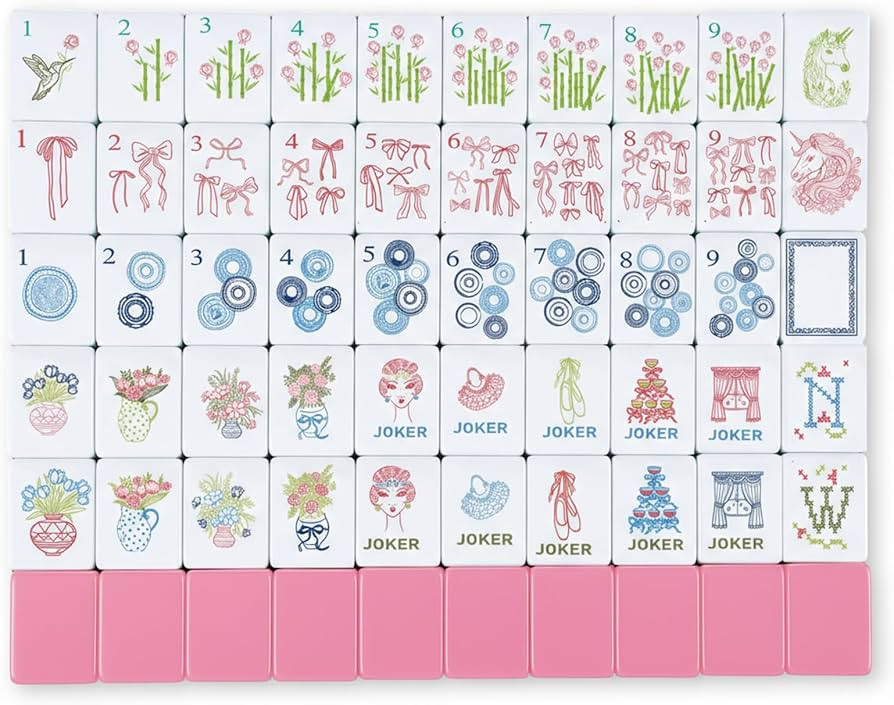 160 Pcs Mini Mahjong Tiles Set 1.2 Inch Tiles American Mahjong Game with 8 Different Patterns Mah... | Amazon (US)