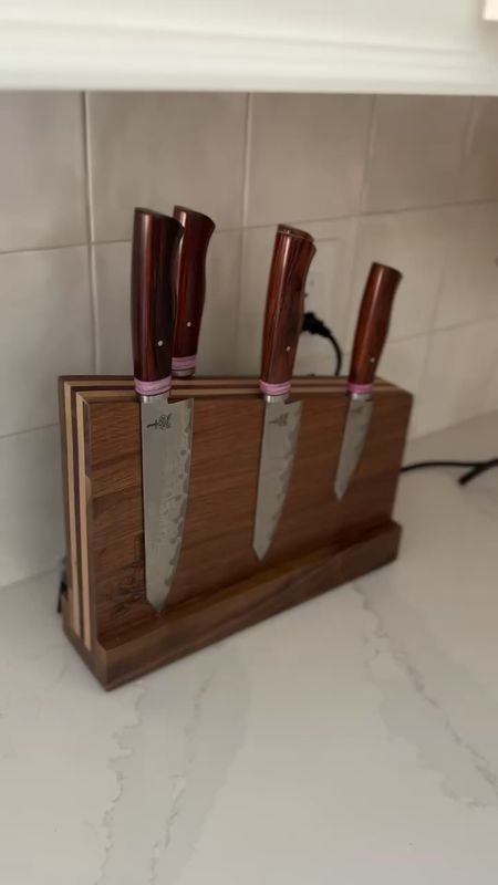 Our new knife set 😍 and the magnetic block. I’m drooling! Elevates any kitchen space. On sale today! 

#LTKVideo #LTKsalealert #LTKhome