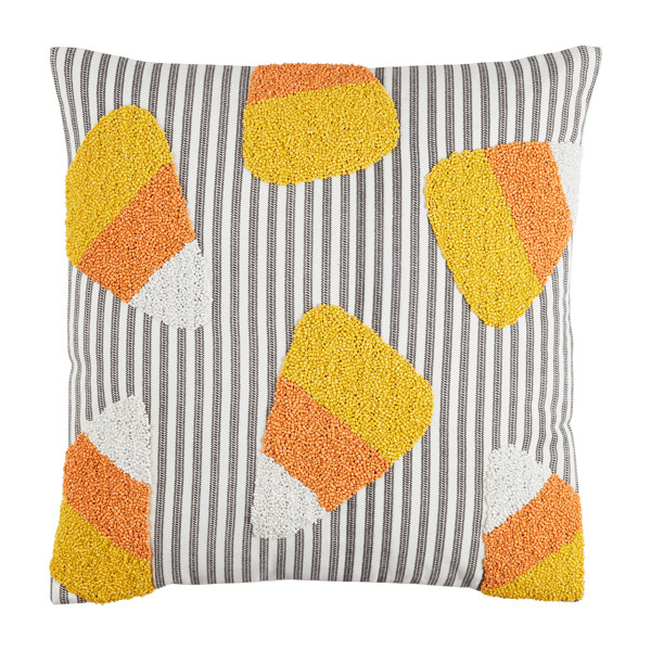 Candy Corn Beaded Pillow | Mud Pie