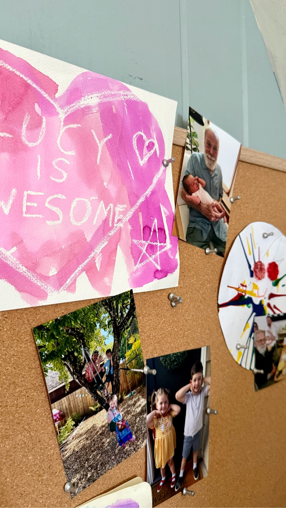 I had a corkboard in my room above my desk for years and lovingly added photos, art, keepsakes, movie, and concert tickets… I wanted to create some special places for my kids to put whatever they want up too!

Honestly, my overthinking self took forever to do this because I wanted a real wood frame and the ones I originally ordered from Amazon never came… So I had to compromise with these, but same-day pick up is pretty appealing! These are 24 x 36 which is pretty big.

I have a slightly smaller wood frame one above my desk in my current office, too! ￼￼

#LTKHome #LTKKids #LTKmomlife