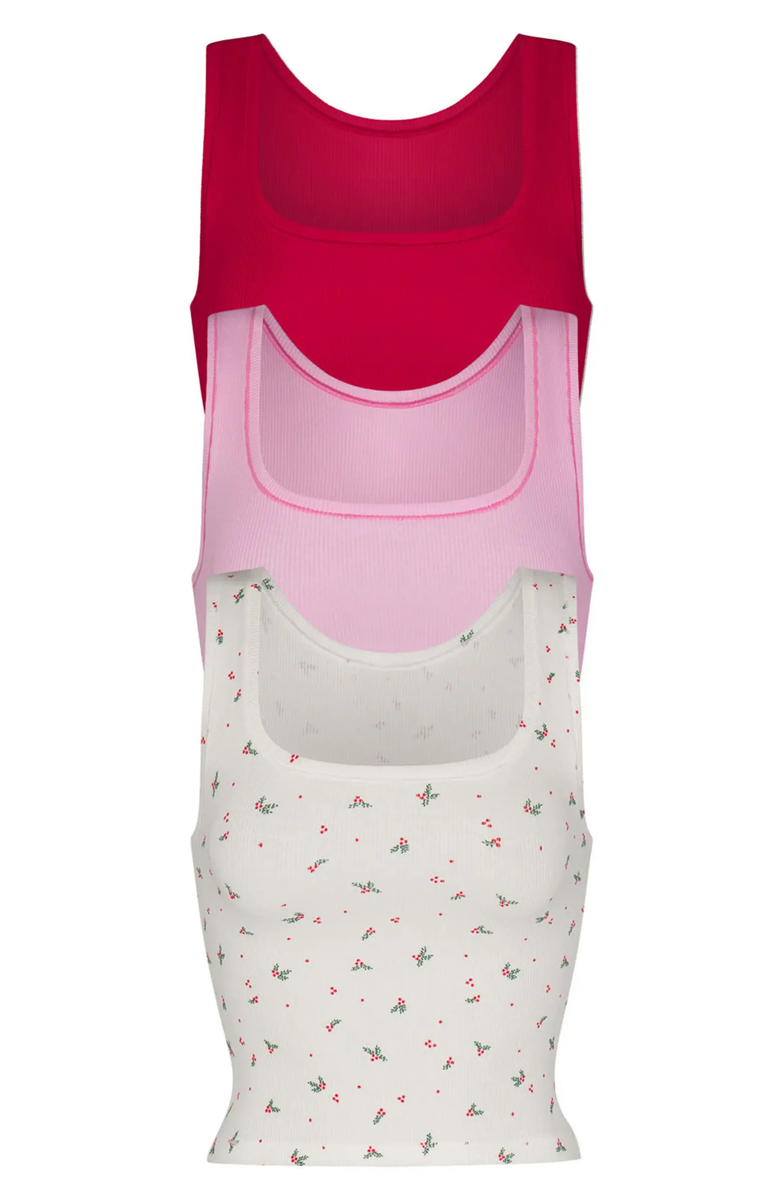 SKIMS 3-Pack Cotton Rib Tank | Nordstrom | Nordstrom