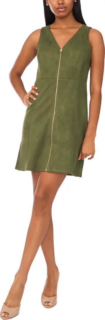 Zip Front Sleeveless Minidress | Nordstrom